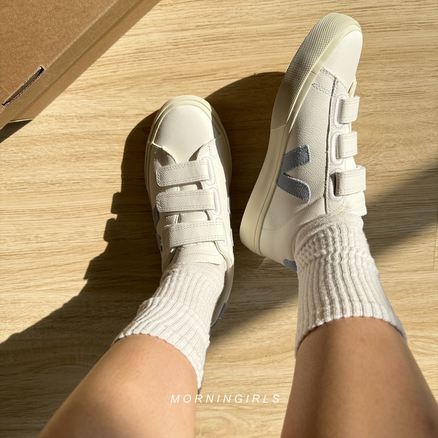 VEJA法國小白鞋 Recife 魔術貼 Baby Blue