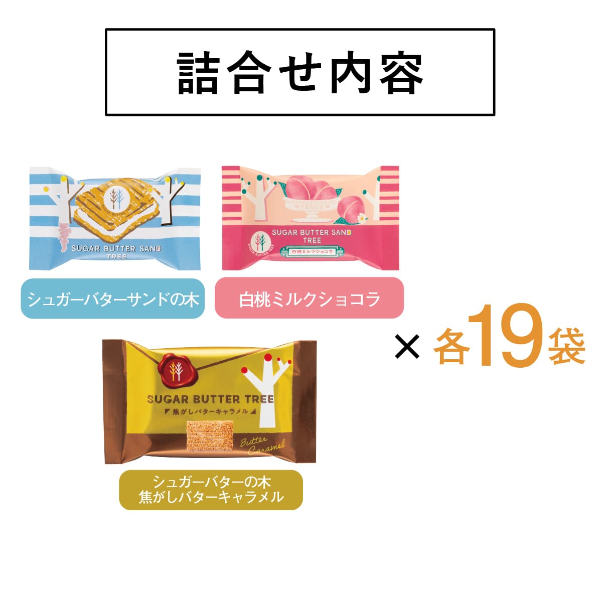 SUGAR BUTTER SAND TREE 白朱古力夾心餅乾 多種味道禮盒裝