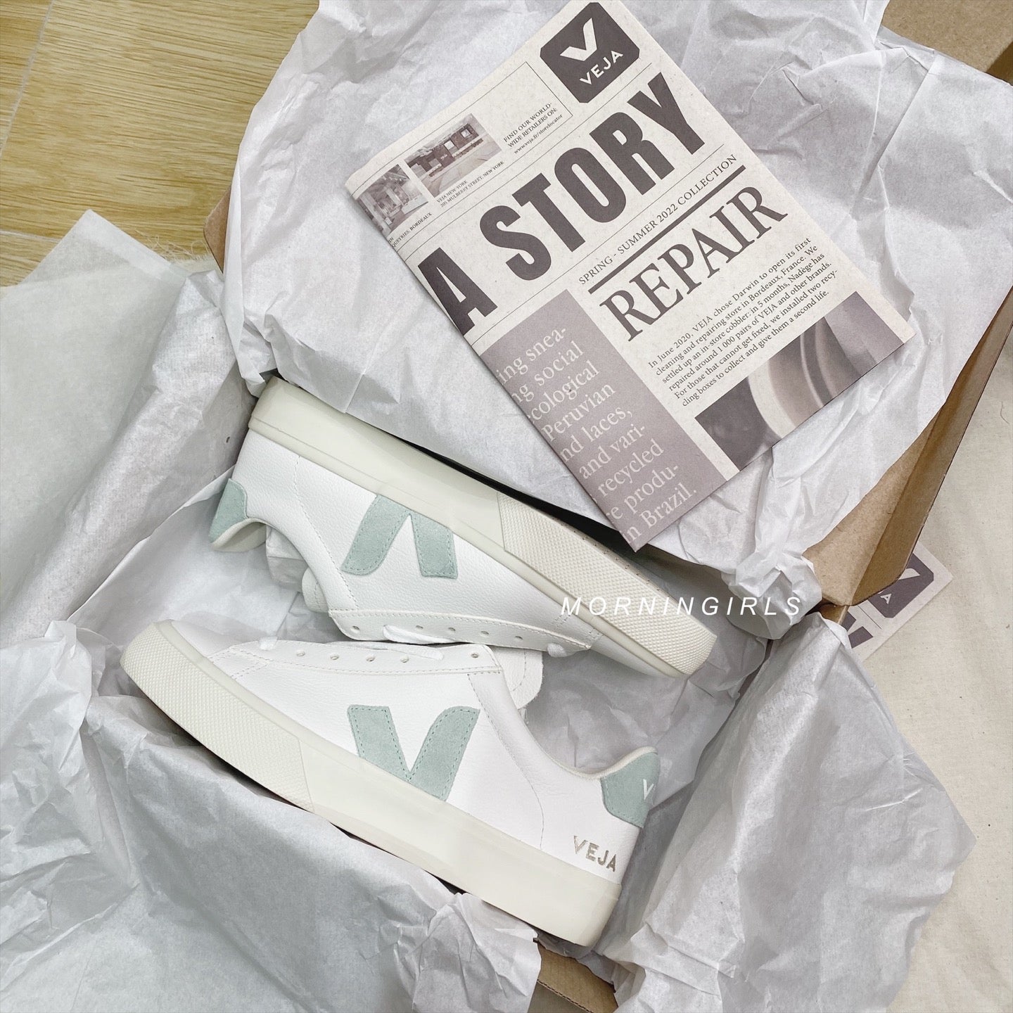 VEJA法國小白鞋 Campo 牛油果綠