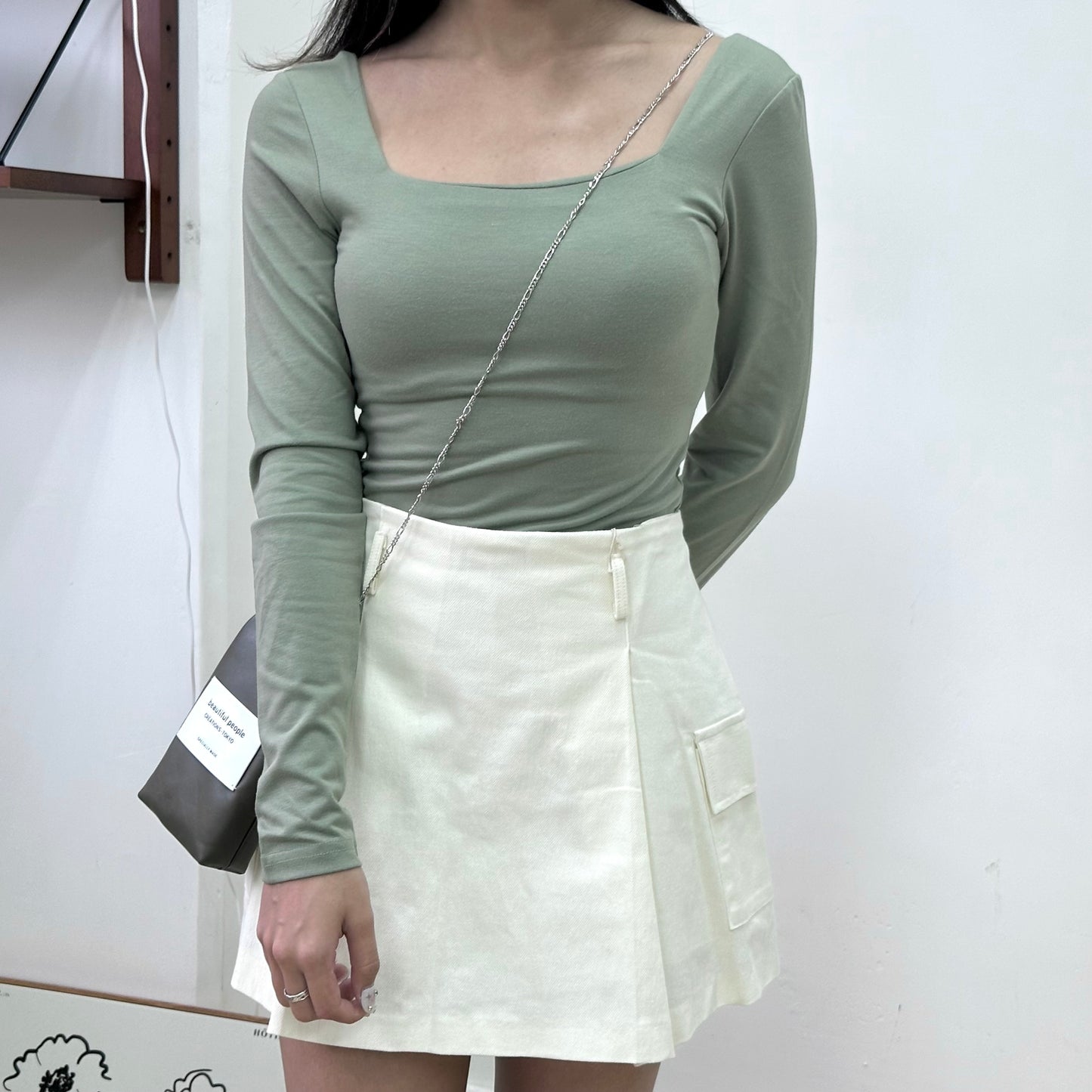 Square Collar Silky Tee [門市搬遷清貨限時優惠$99!]