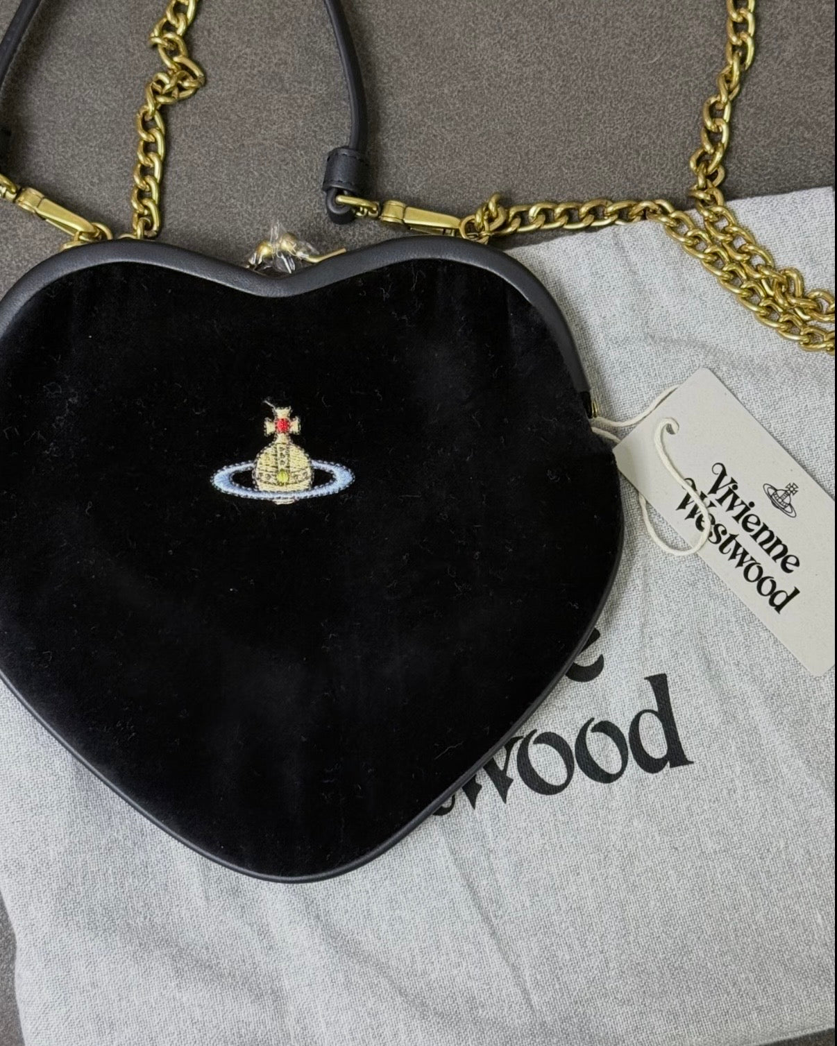 Vivienne Westwood Belle Heart Frame Purse 冬日限定天鵝絨VELET