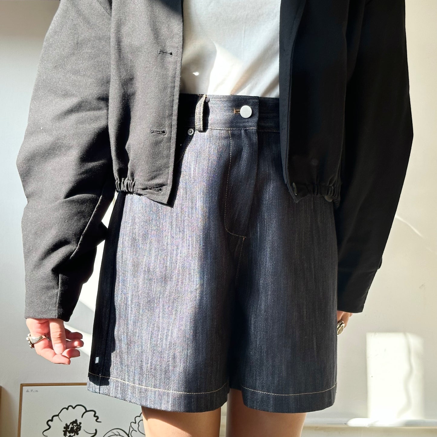 棉麻束腰短外套 [門市搬遷清貨限時優惠$249!]