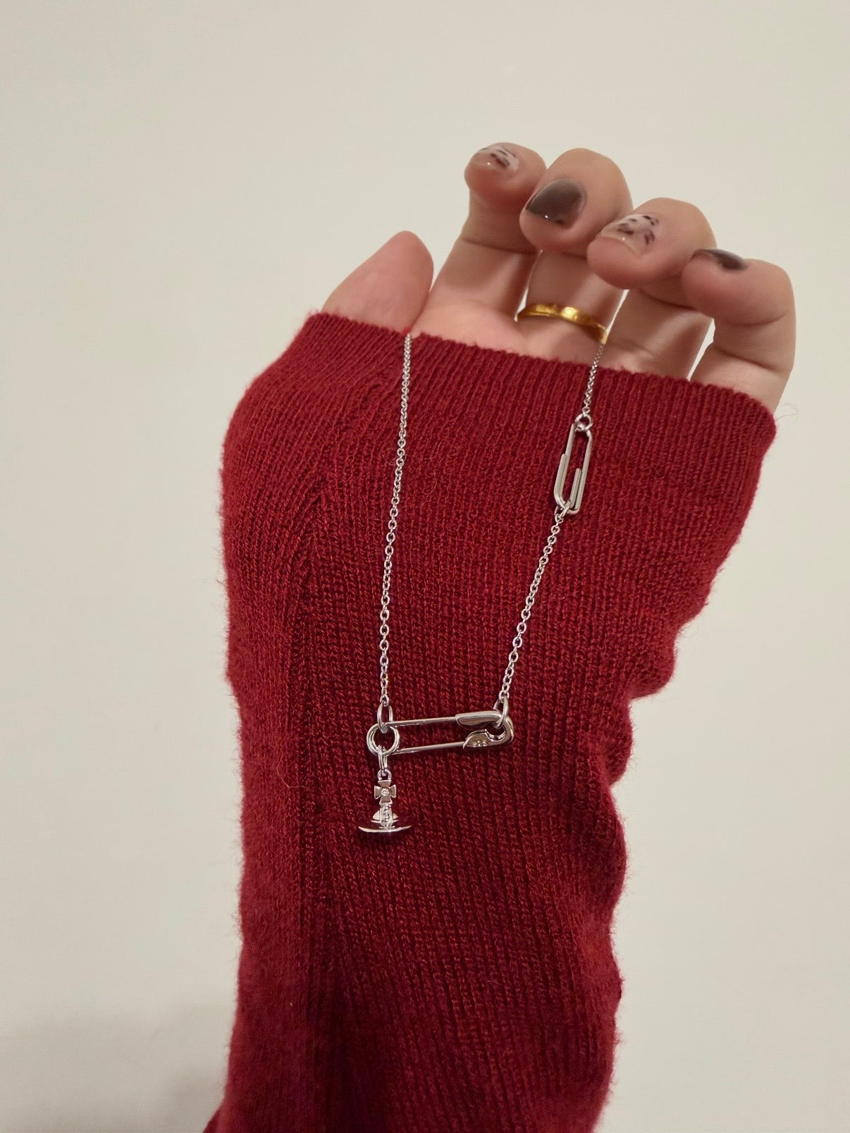Vivienne Westwood Safety Pin Pendant Necklace 最新925純銀扣針🧷