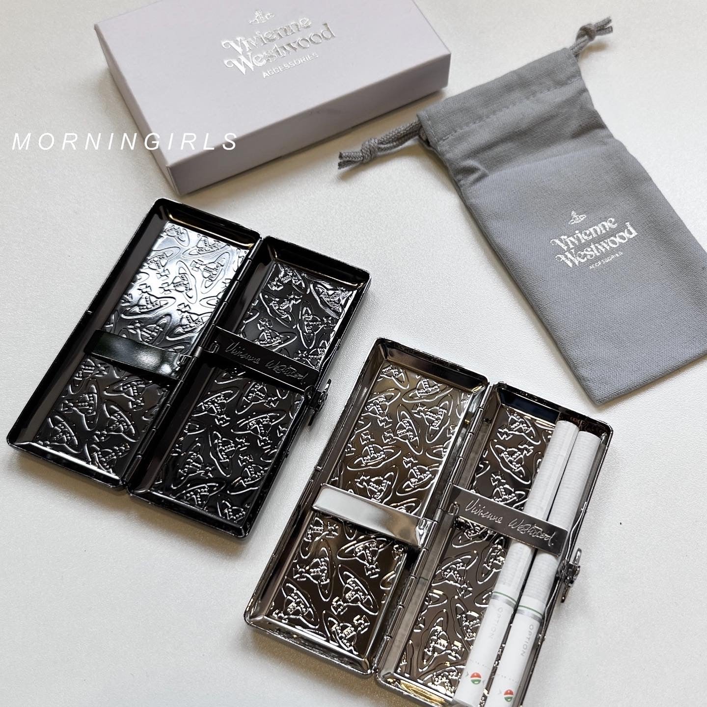 Vivienne Westwood 金屬鏡面ORB Monogram雕刻煙盒 [日本限定 已再度加價 最後一批加價前現貨完售即止!]]