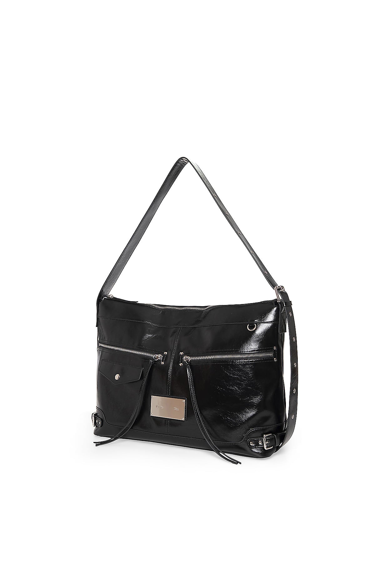 最新韓國選物🇰🇷 Matin Kim Side Buckle Biker Big Bag 個性側扣拉鏈大袋￼［側扣拉鍊 型格復古袋款！］