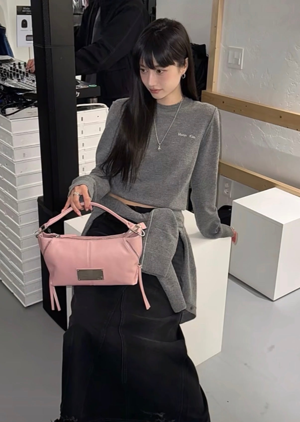 Matin Kim Side Zipper Two Way Bag SMALL 韓國選物🇰🇷側鍊飾帶單肩小流浪袋 [可兩用手挽側揹OK!］