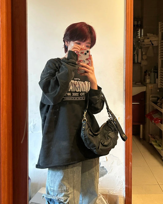 Vivienne Westwood Agnes Shoulder Bag 100%全牛皮超美牛角包［大推薦必入手Lemaire平替版 舊版金扣限時大折扣中!］
