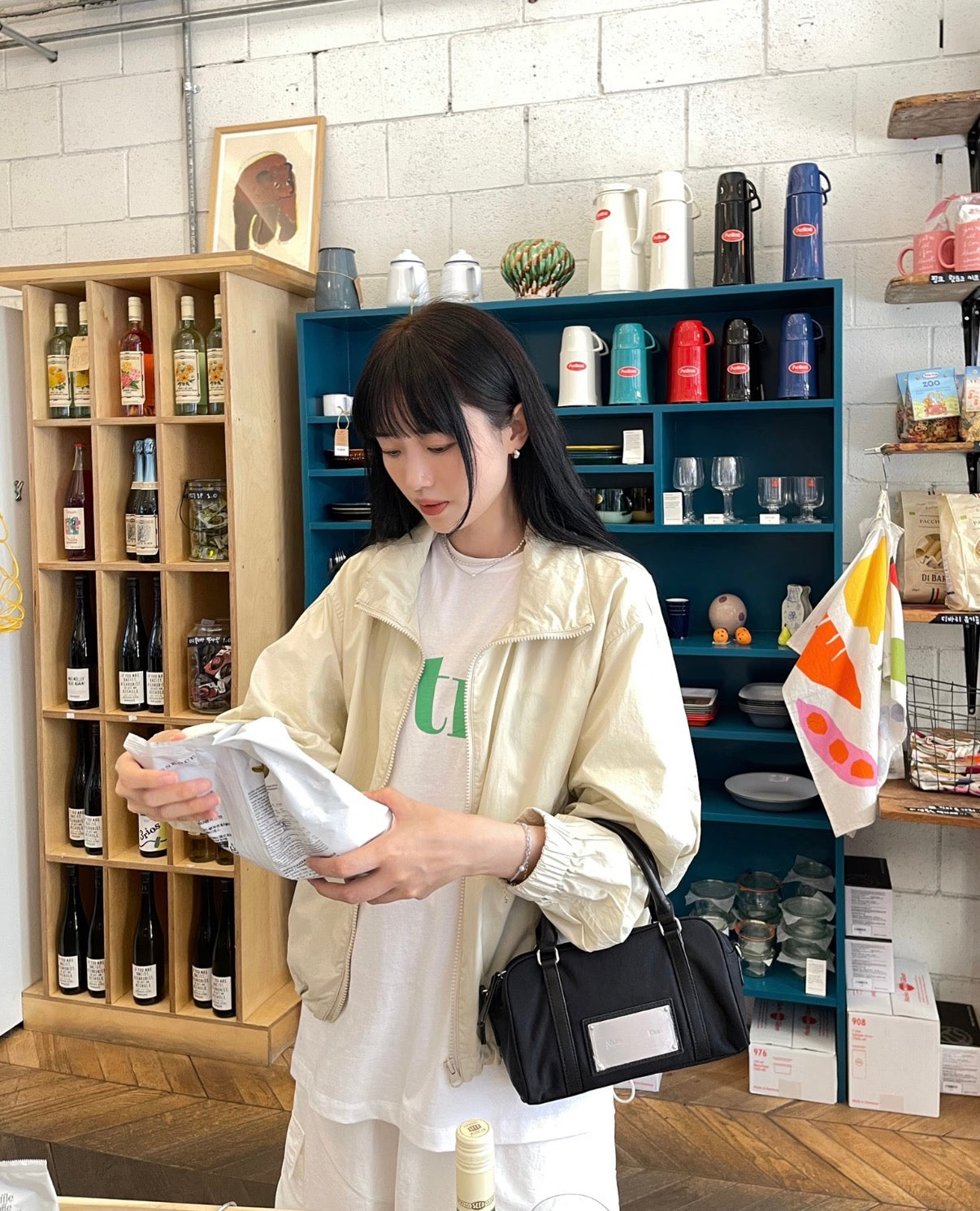 Matin Kim Baby Sporty Tote Bag 韓國選物🇰🇷尼龍手挽斜揹迷你袋［配有長肩帶 兩用輕型運動風］