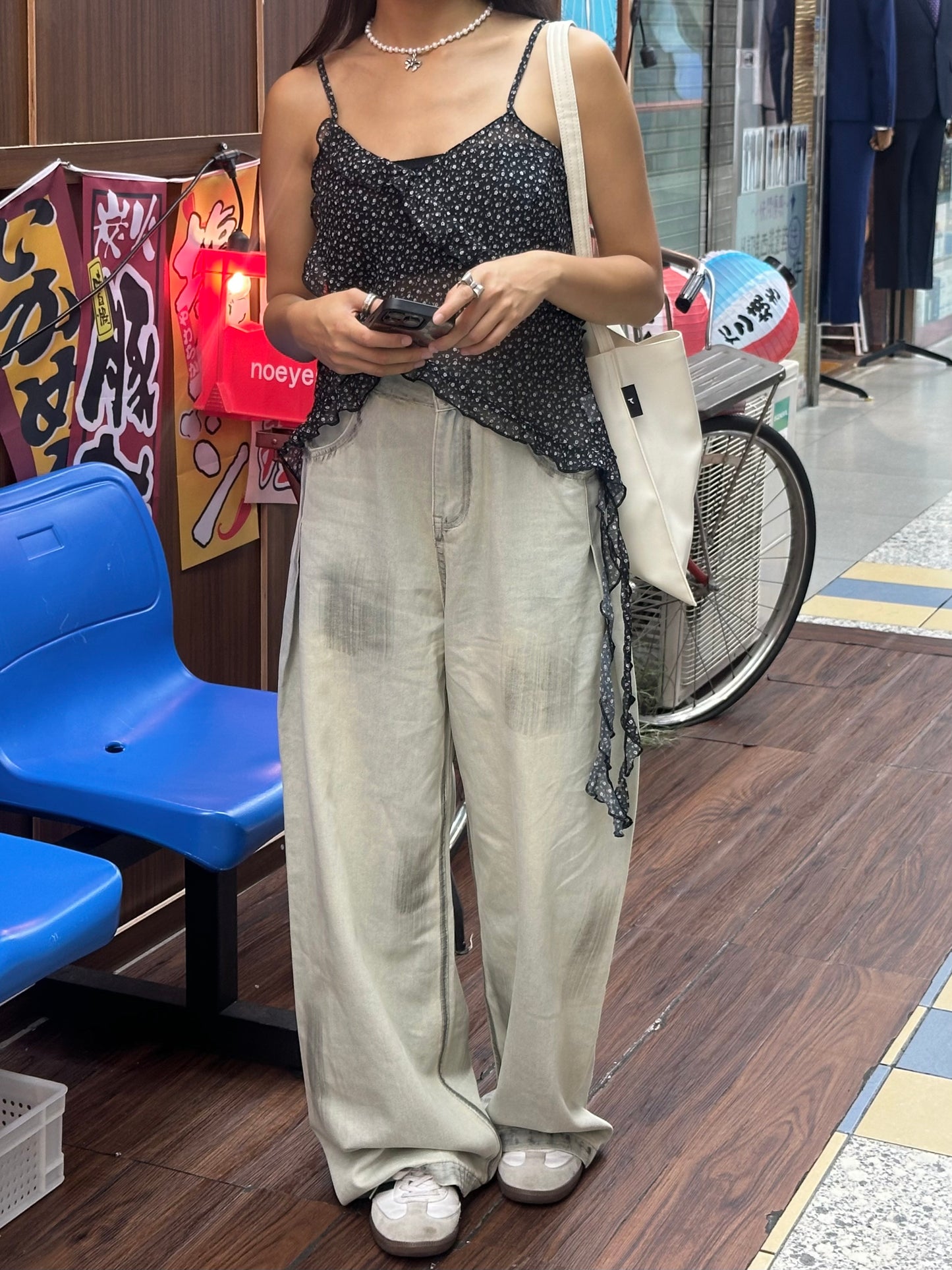 [KRTP001] 花花雪紡小背心