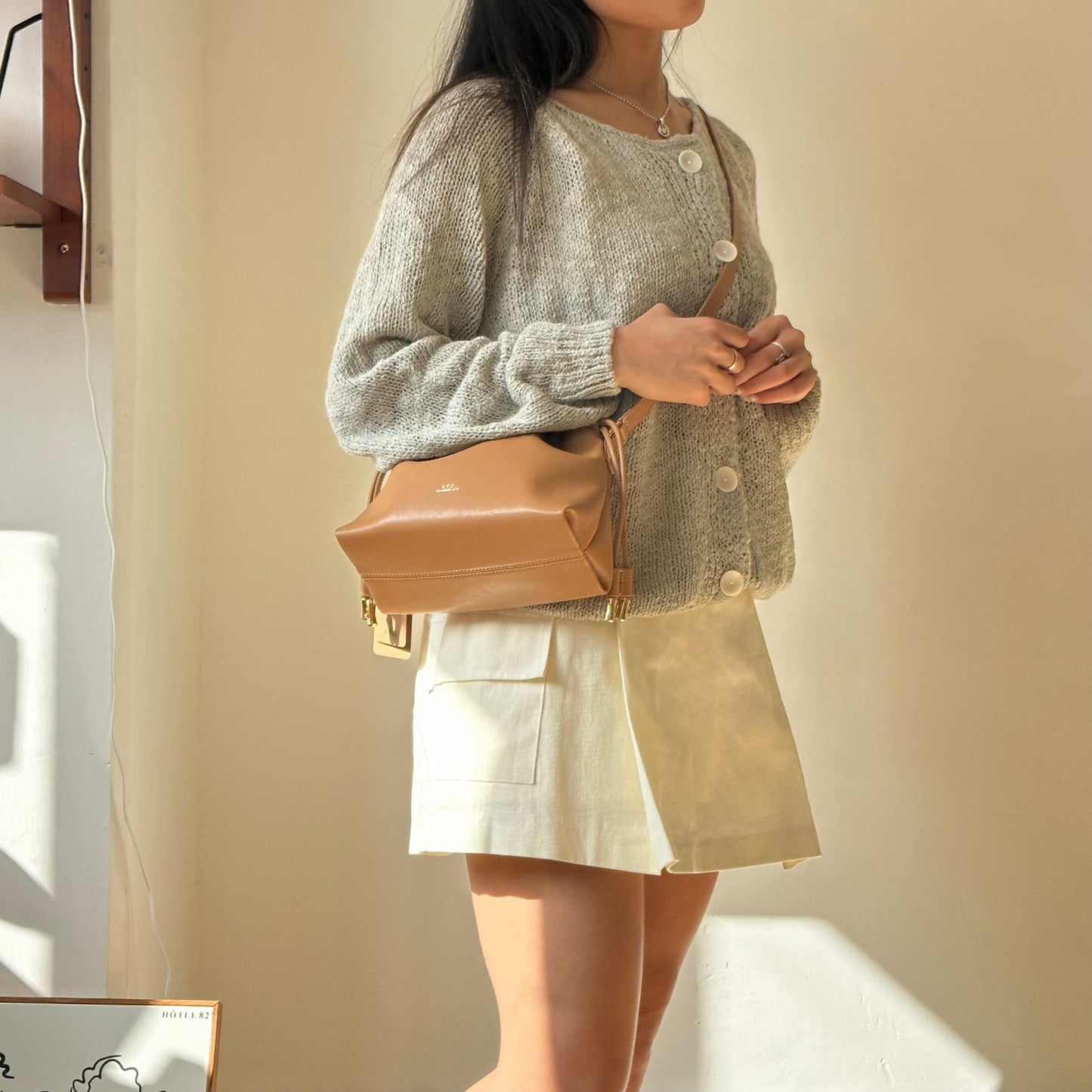 Lazy Big Button Knitted Top