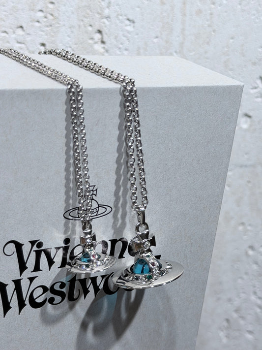 Vivienne Westwood ORB Pendant Crystal Necklace 海洋藍 [復刻絕美清澈透亮!]