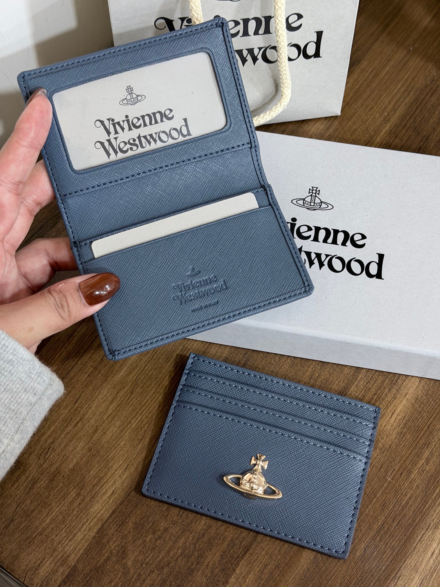 Vivienne Westwood Cardholder 限定灰藍十字紋 [BLACK FRIDAY現貨優惠中! 罕有相位最新上架!]