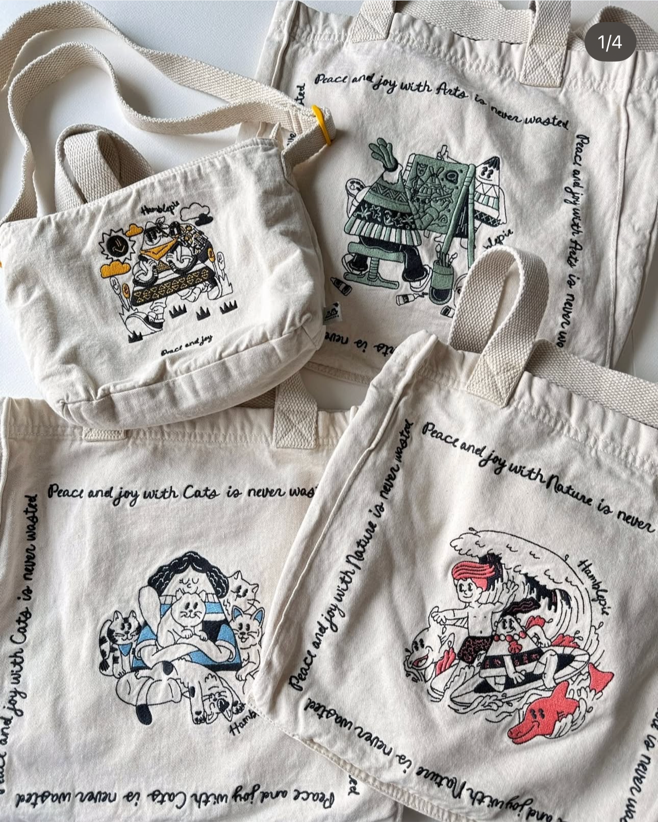 Hamblepie 泰國自家品牌 - Painting Party Tote Bag［最新上架!］