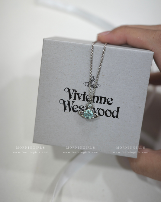 Vivienne Westwood Reina Necklace 低調精緻小鑽 2025最新限定冰川藍 耳環手鏈頸鏈全套上架 [絕美溫柔 專櫃限量款式 頸鏈下星期到貨 建議盡早下單留貨!]