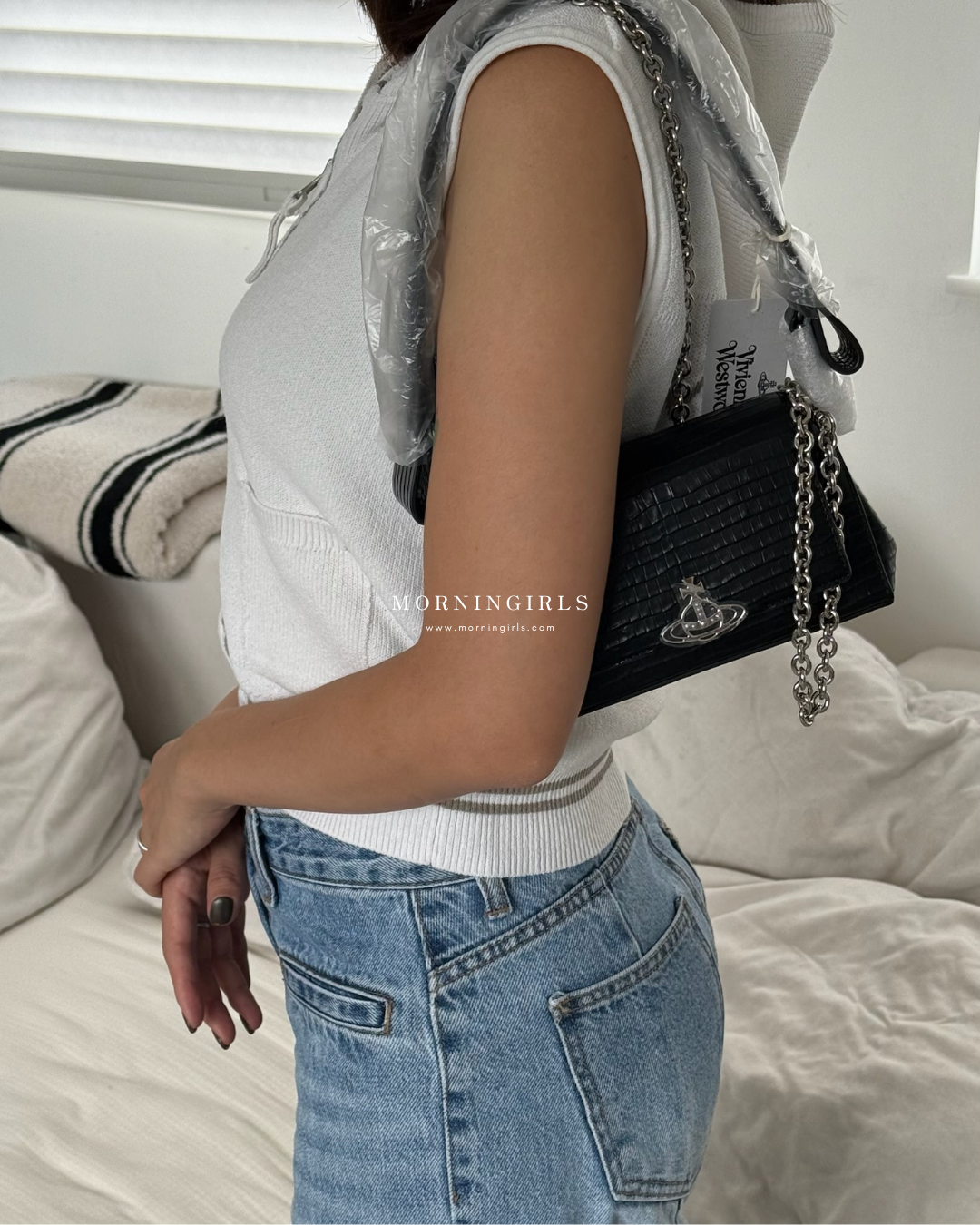 Vivienne Westwood Hazel Handbag FW25最新啞面鱷魚皮 100%真皮 [黑色SMALL年末大折扣中!]