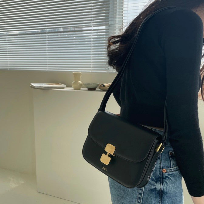 A.P.C. Grace Bag [經典金扣 SMALL]［深啡猄皮美德拉風限定上架］