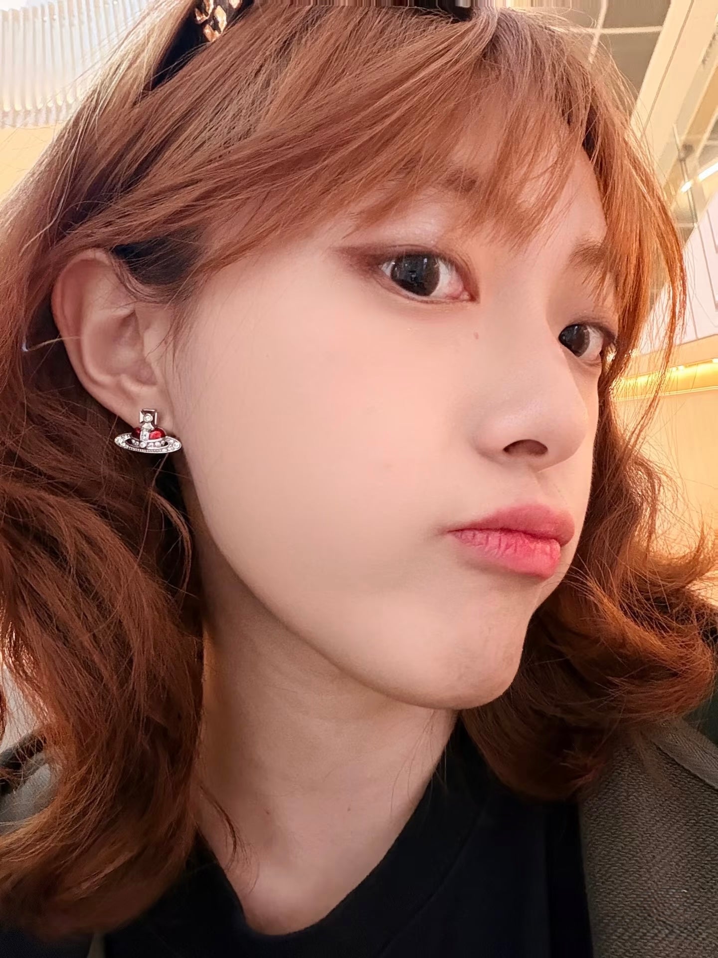 Vivienne Westwood Diamante Heart Earrings