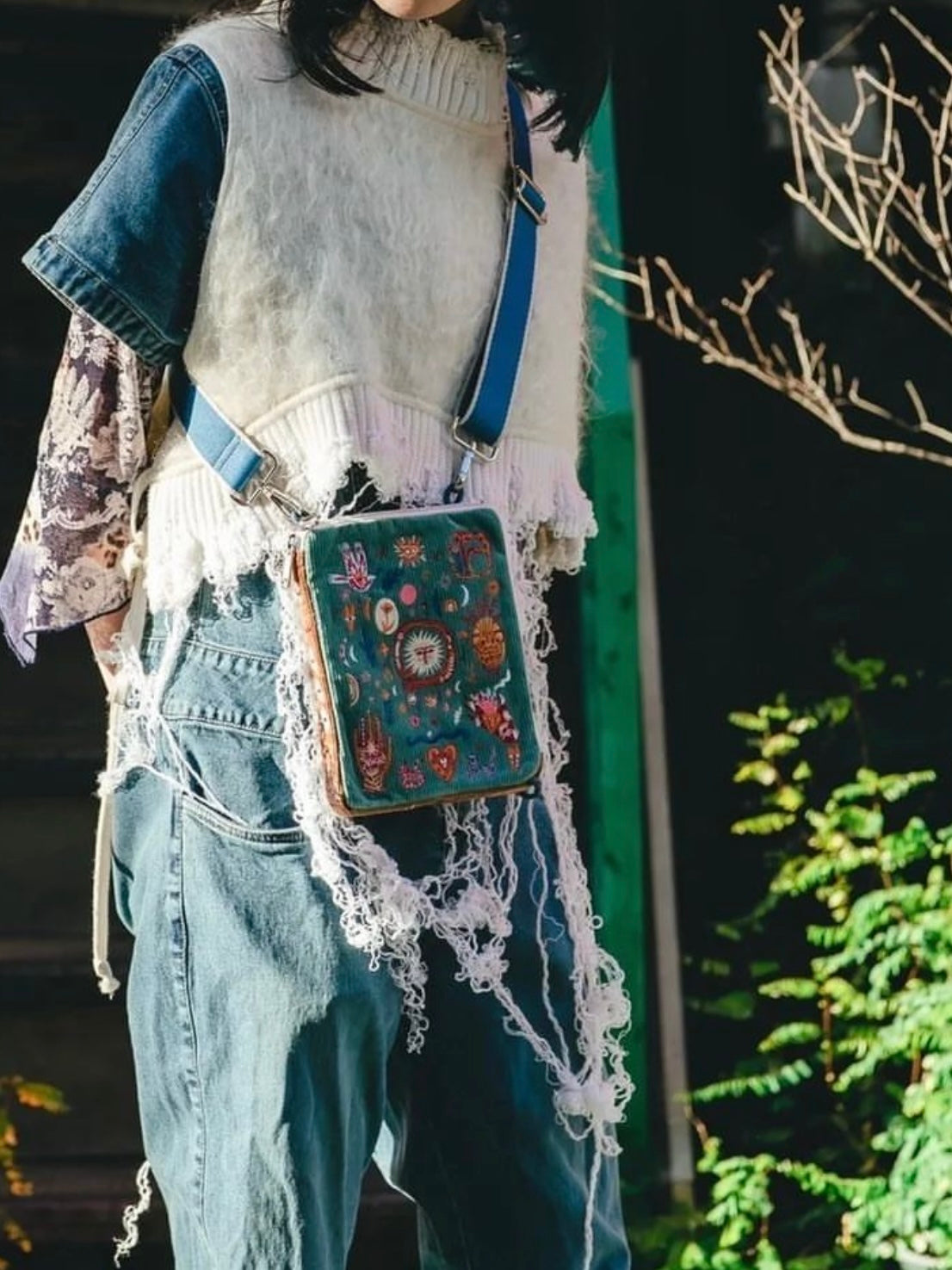 Hamblepie 泰國自家品牌 - Corduroy Little Doddle Flat Shoulder Bag