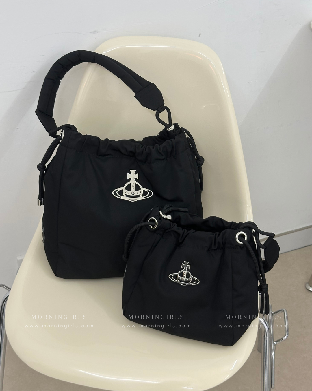 Vivienne Westwood Hilary Bucket Bag 超輕身耐用尼龍抽繩袋 [絕版2D平面舊logo 專櫃已停產]