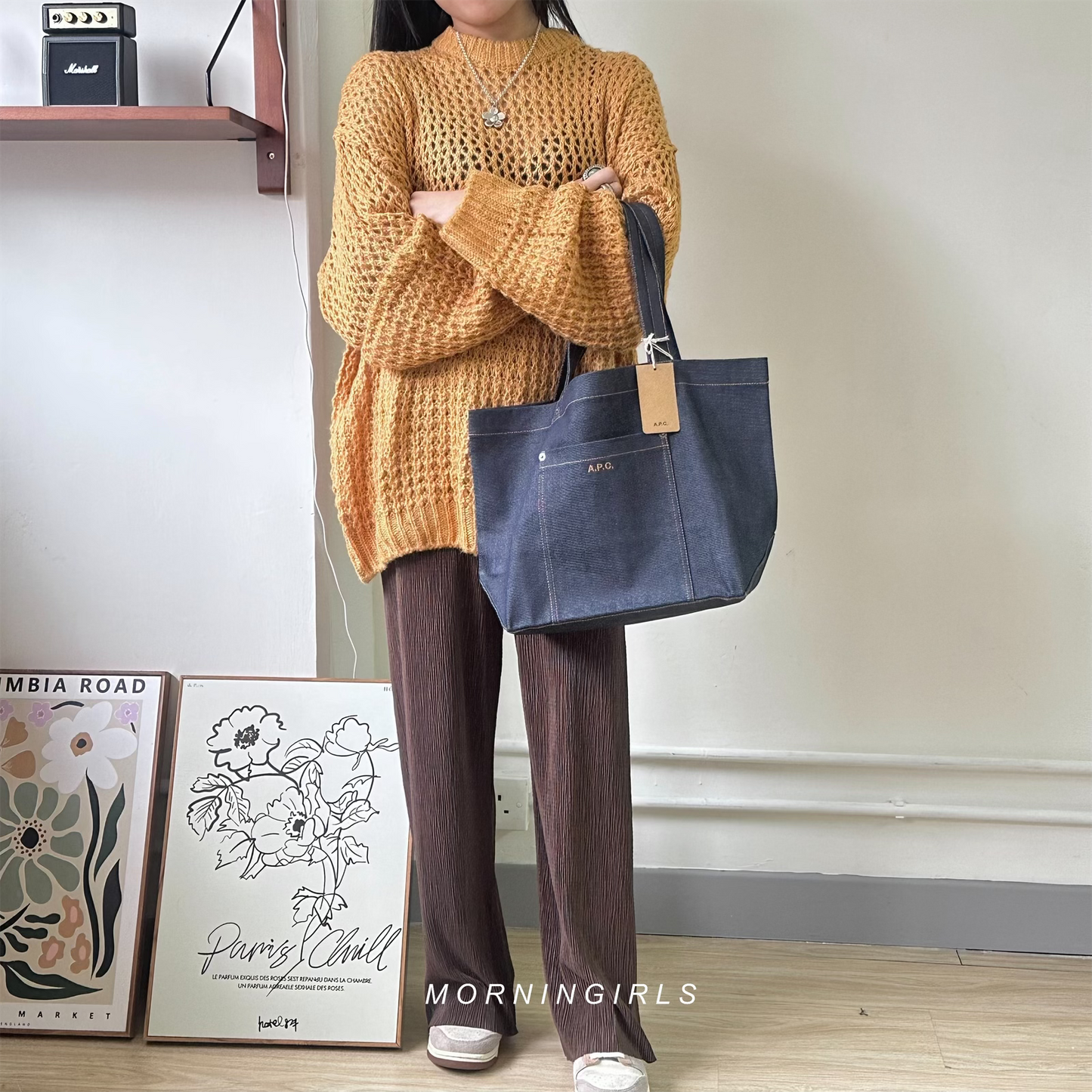 A.P.C. Thais Tote Bag Indigo