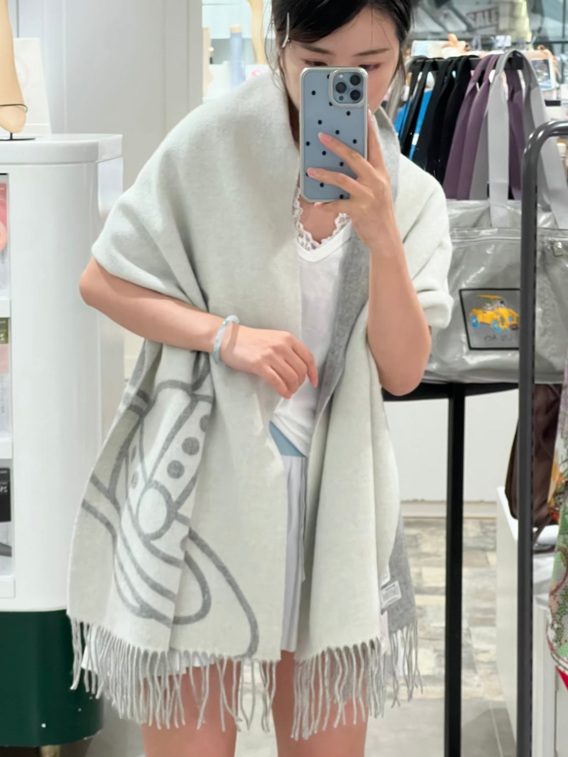 Vivienne Westwood Reversible ORB Logo Scarf 大尺寸雙面頸巾 (100%羊毛) [日本限定! 已停產最後現貨]