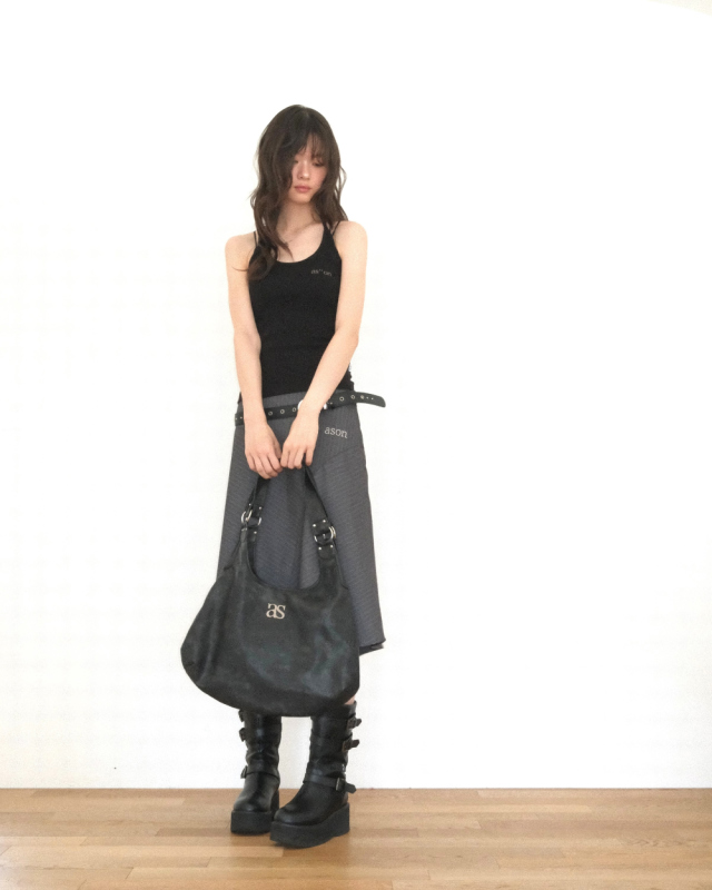 Ason Ricky Shoulder Bag 最新韓國選物🇰🇷半月形裂紋袋［慵懶鬆弛感滿滿 大容量! 斯文穿搭OK］
