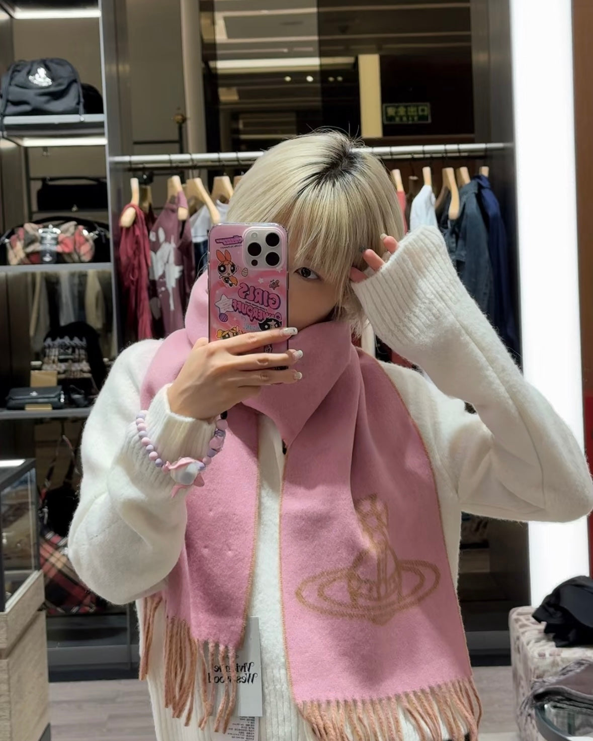 Vivienne Westwood Double ORB Logo Scarf (100% wool) [黑色啡色超熱賣! 日本版 意大利製!]