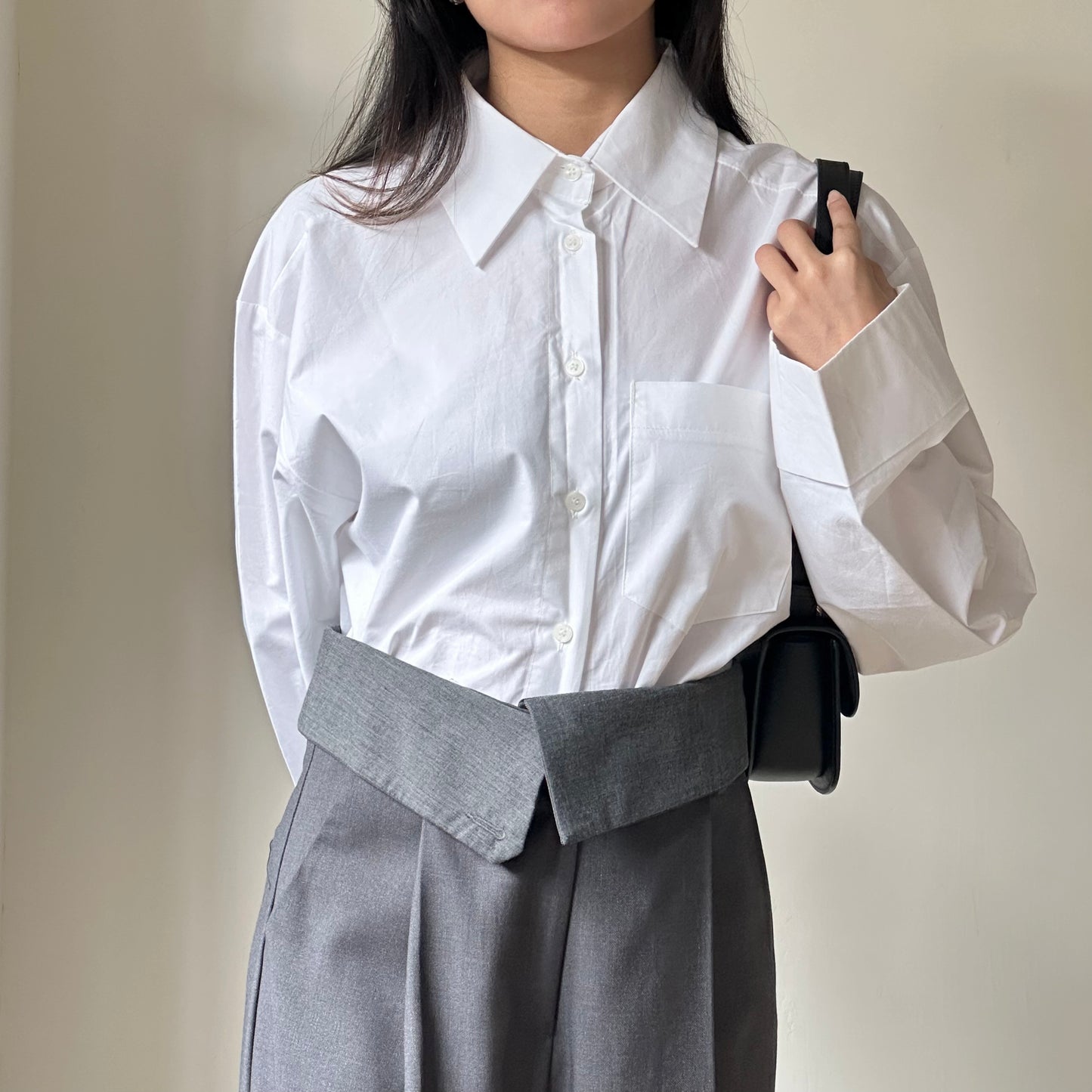Big Pocket Oversize Cropped Shirt  [門市搬遷清貨限時優惠$149!]