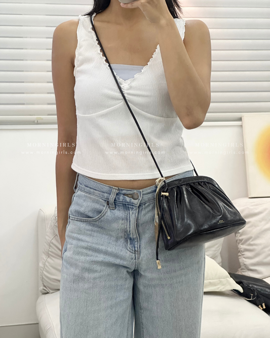 A.P.C. Ninon Drawstring Bag [大容量漆皮黑優惠中]