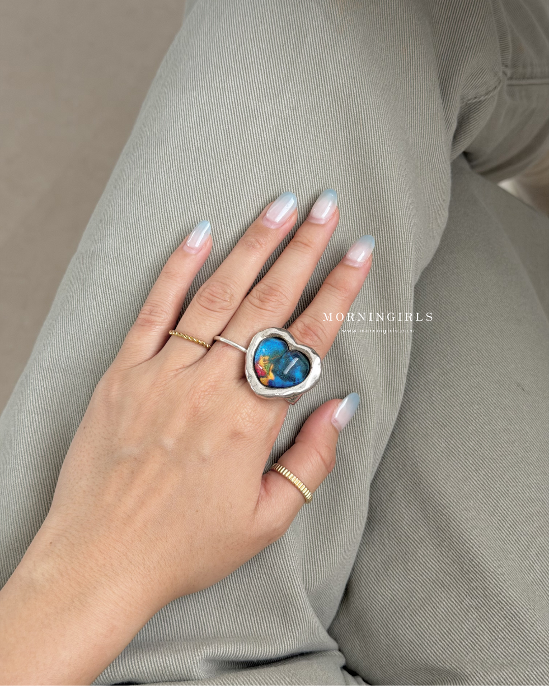 Otro Accesorio 西班牙手工飾物 - Galaxy Heart Ring [NEW ITEM! 顏色超美極推薦 可自行調節!]