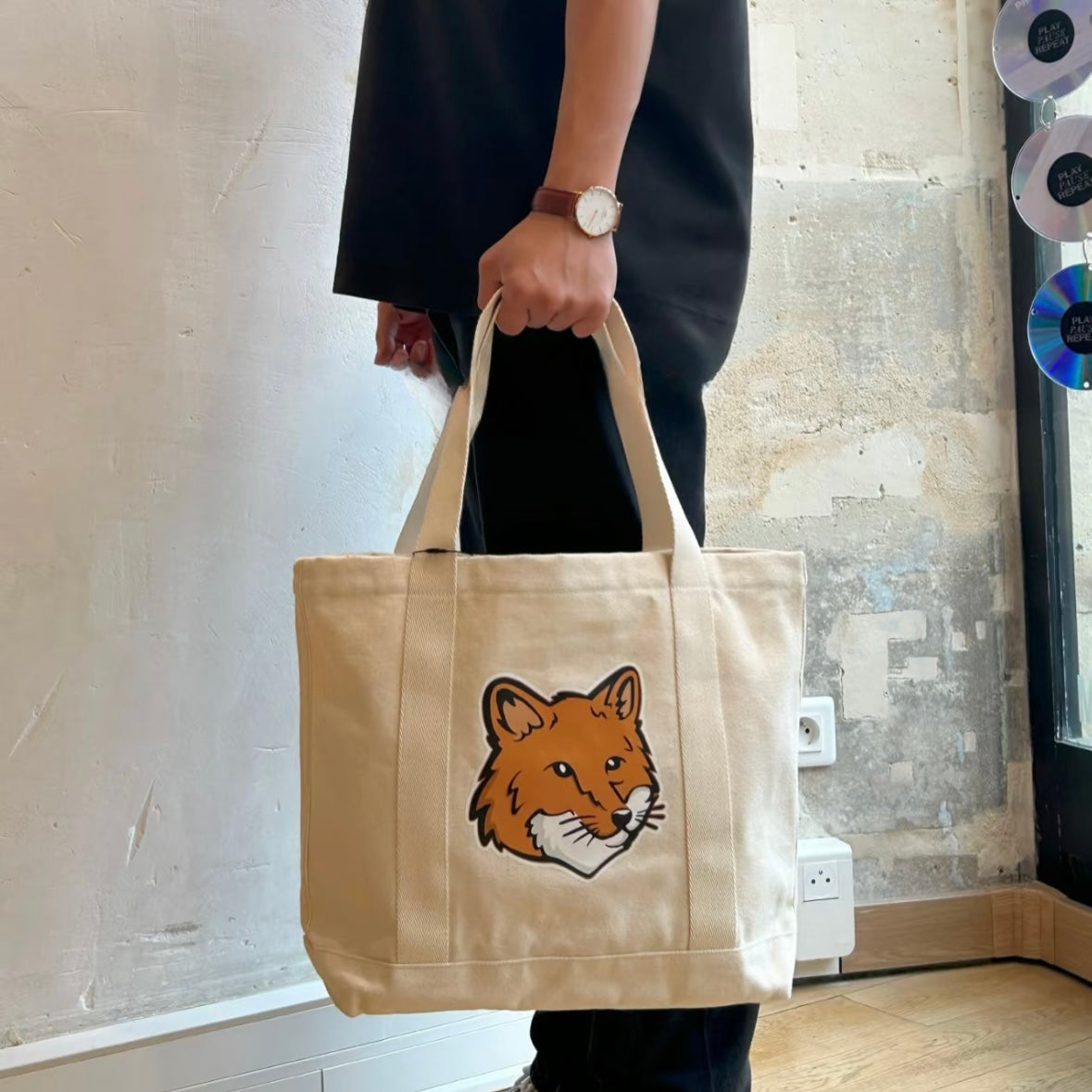 Maison Kitsuné Fox Head Tote Bag 最新狐狸頭