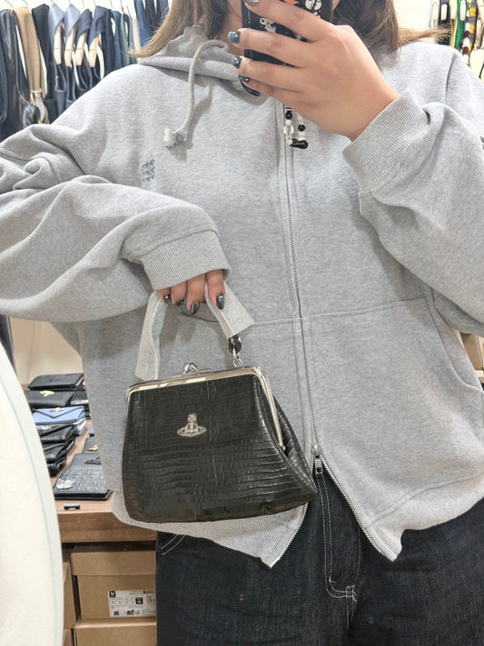Vivienne Westwood Granny Frame Purse 餃子袋 最新啞面鱷魚皮 限量現貨優惠中［白色超罕有!］
