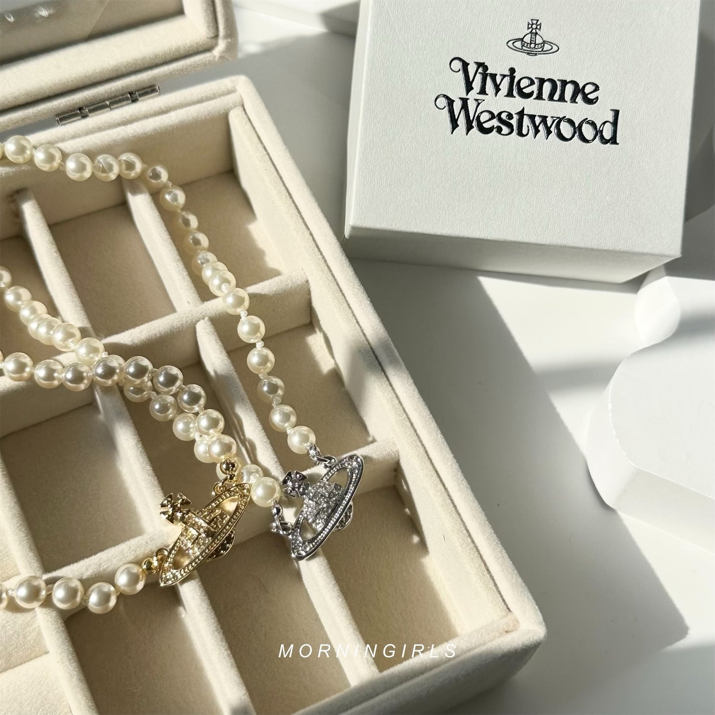 Vivienne Westwood Mini Bas Relief Pearl Choker [銀色重新補貨!]