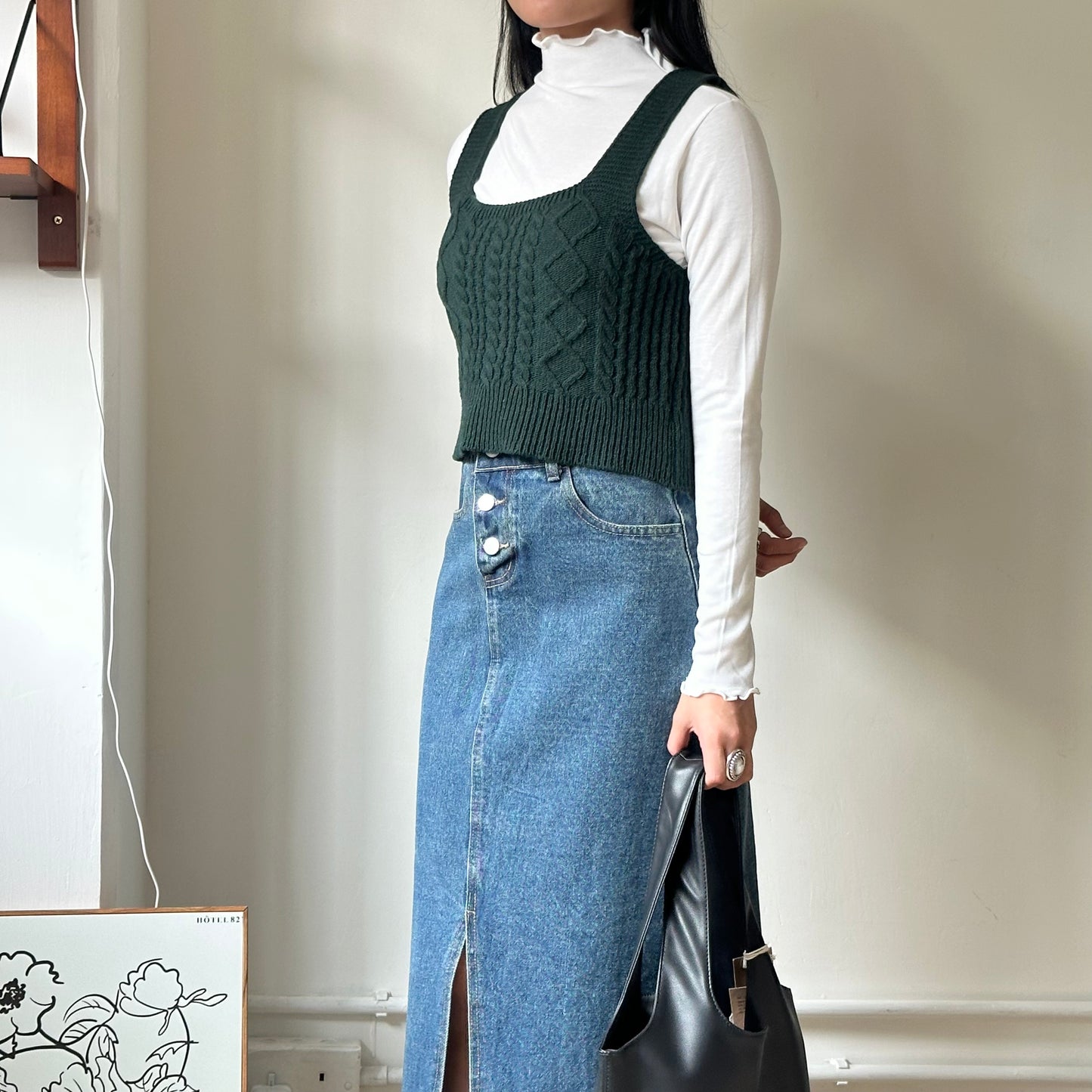 針織菱格外搭背心 [門市搬遷清貨限時優惠$69!]