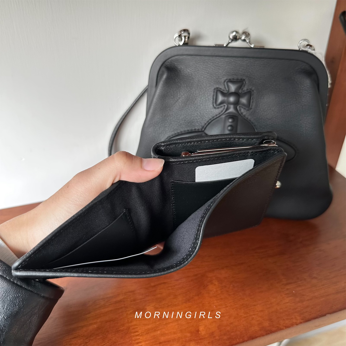 Vivienne Westwood Black Injected Orb Wallet