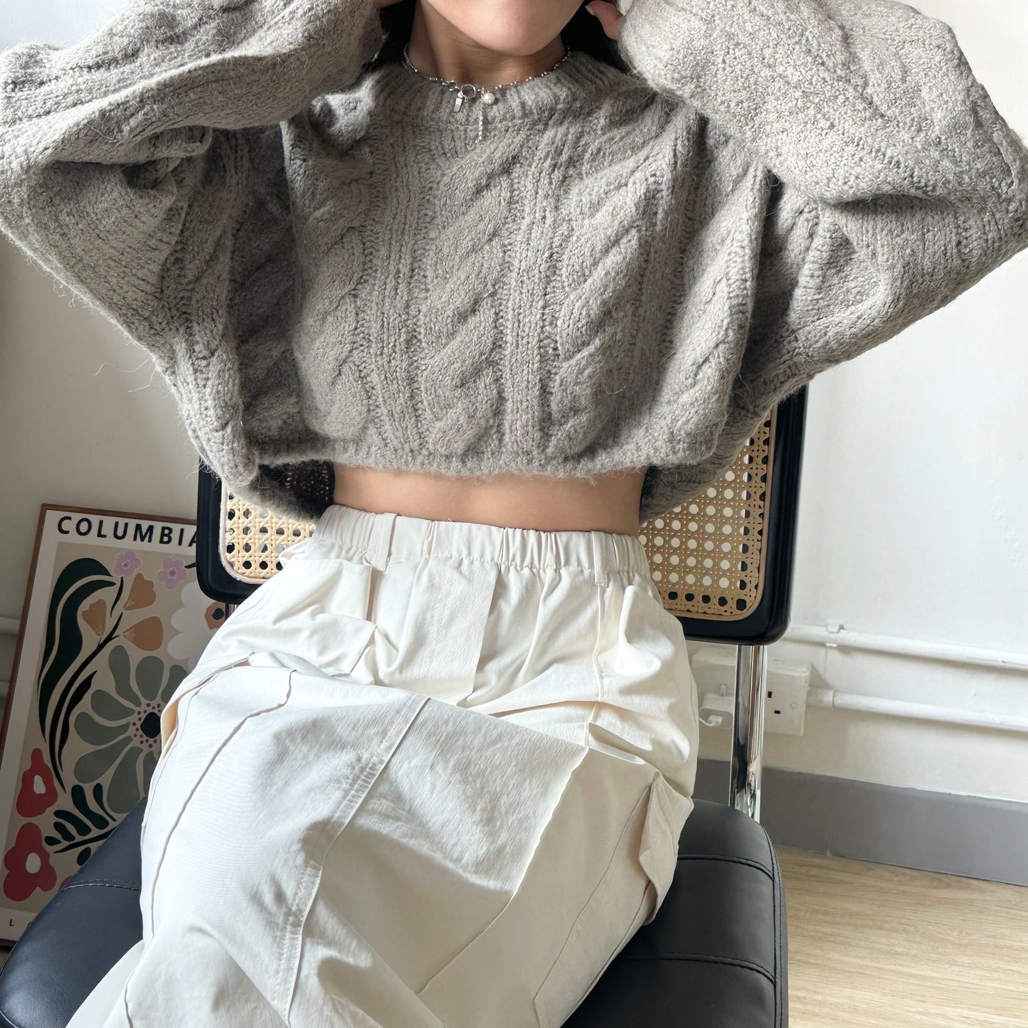 麻花扭扭紋軟熟CROPPED SWEATER 3色入 [門市搬遷清貨限時優惠$169!]