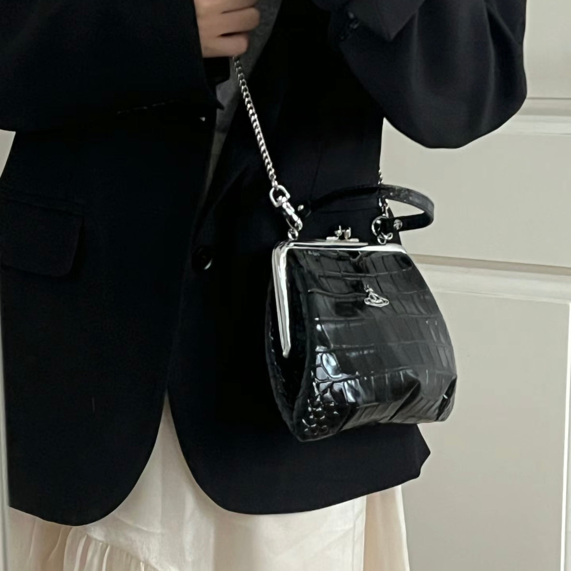 Vivienne Westwood Granny Frame Purse 經典餃子袋 超罕有舊版鱷魚皮 [令面大格已停產! 最後微量優惠現貨 完售下架不再接受預訂!]