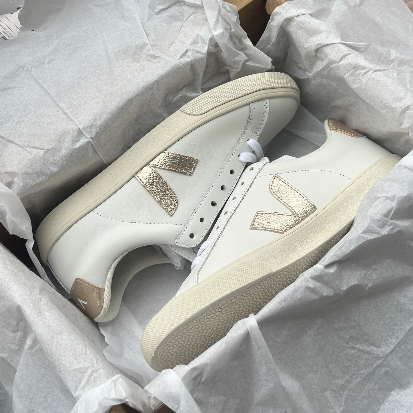 VEJA法國小白鞋 Esplar 香檳金