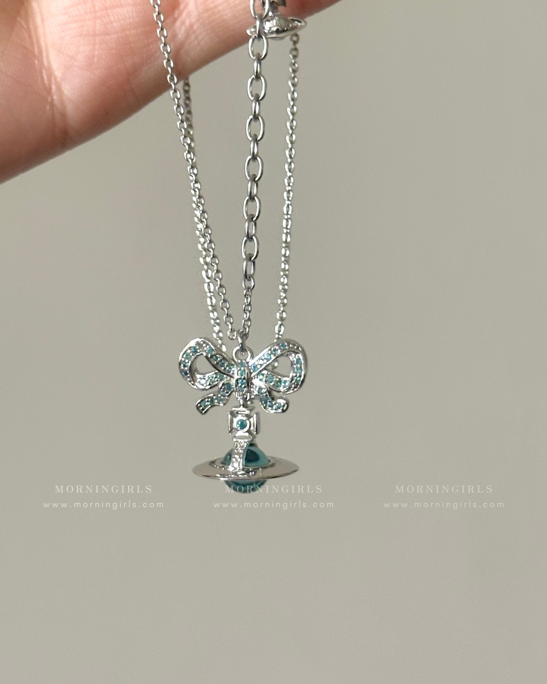 Vivienne Westwood Octavie Pendant Necklace 蝴蝶結星球 [100%純銀 IVE直井怜同款 現貨發售中!]