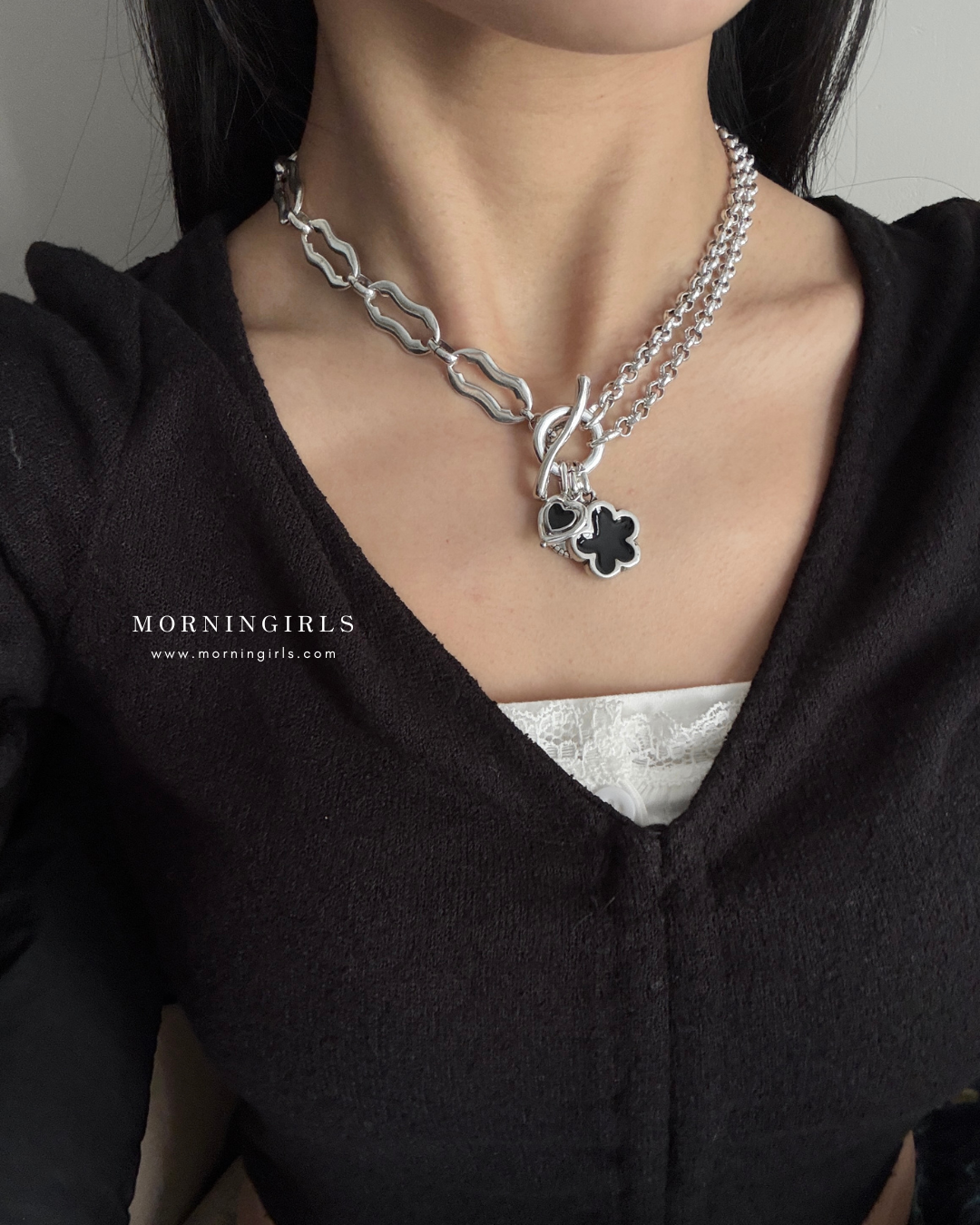 Otro Accesorio 西班牙手工飾物 - Flower Heart Necklace [NEW ITEM!]