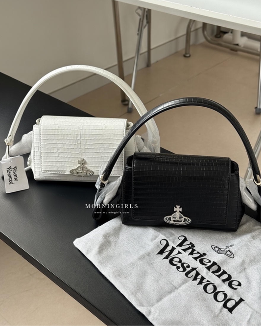Vivienne Westwood Hazel Handbag FW25最新啞面鱷魚皮 100%真皮 [黑色SMALL年末大折扣中!]