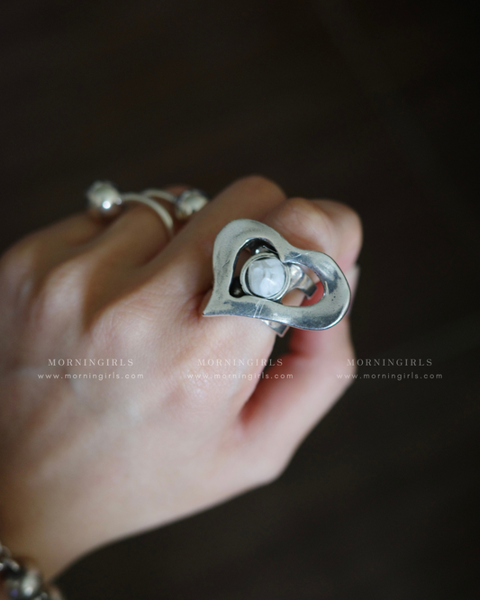 Otro Accesorio 西班牙手工飾物 - Heart Crystal Ring [NEW ITEM!店主自留大推薦! 可自行調節大小]