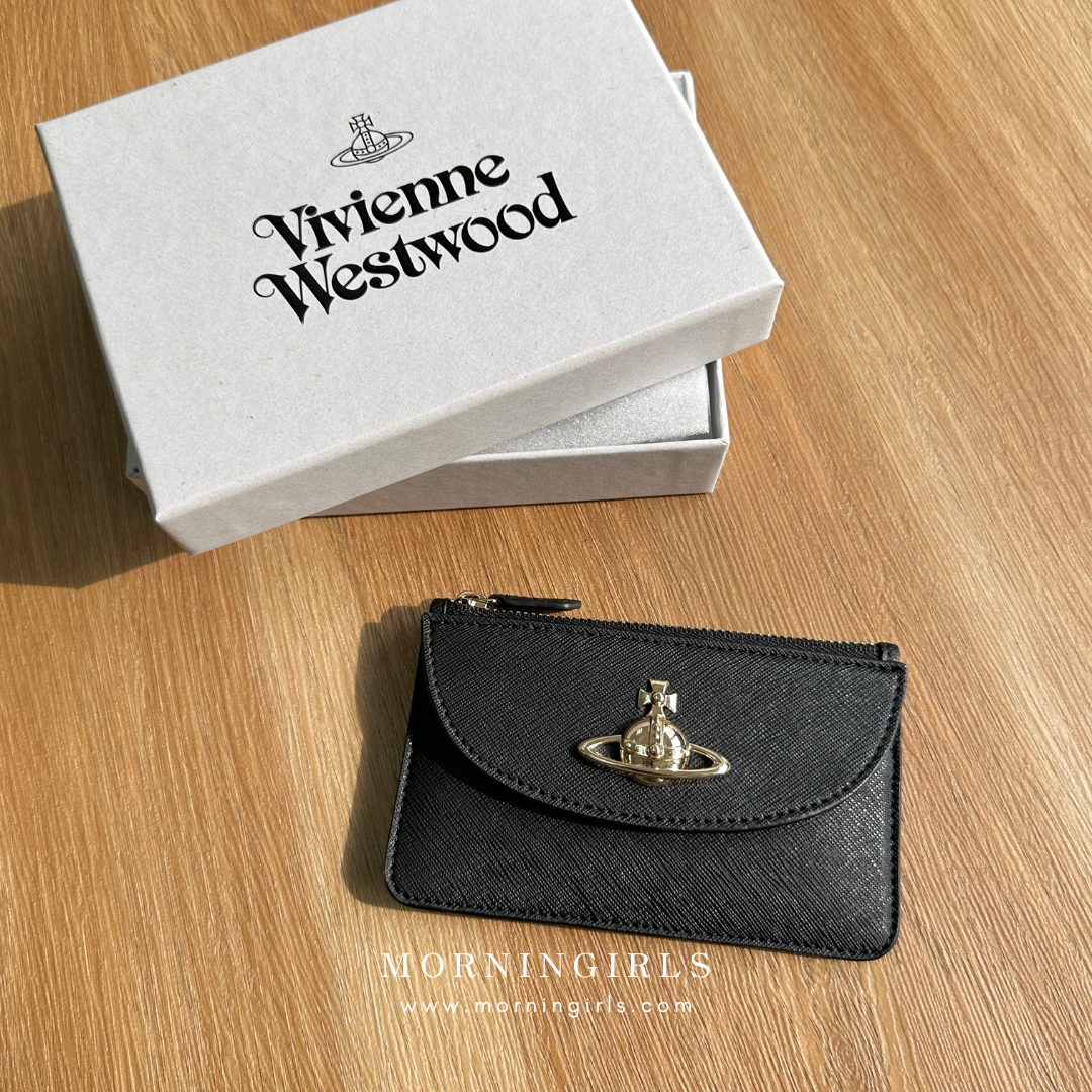 Vivienne Westwood 半月 Slim Long Cardholder 復古金十字紋 [限量現貨優惠中!]