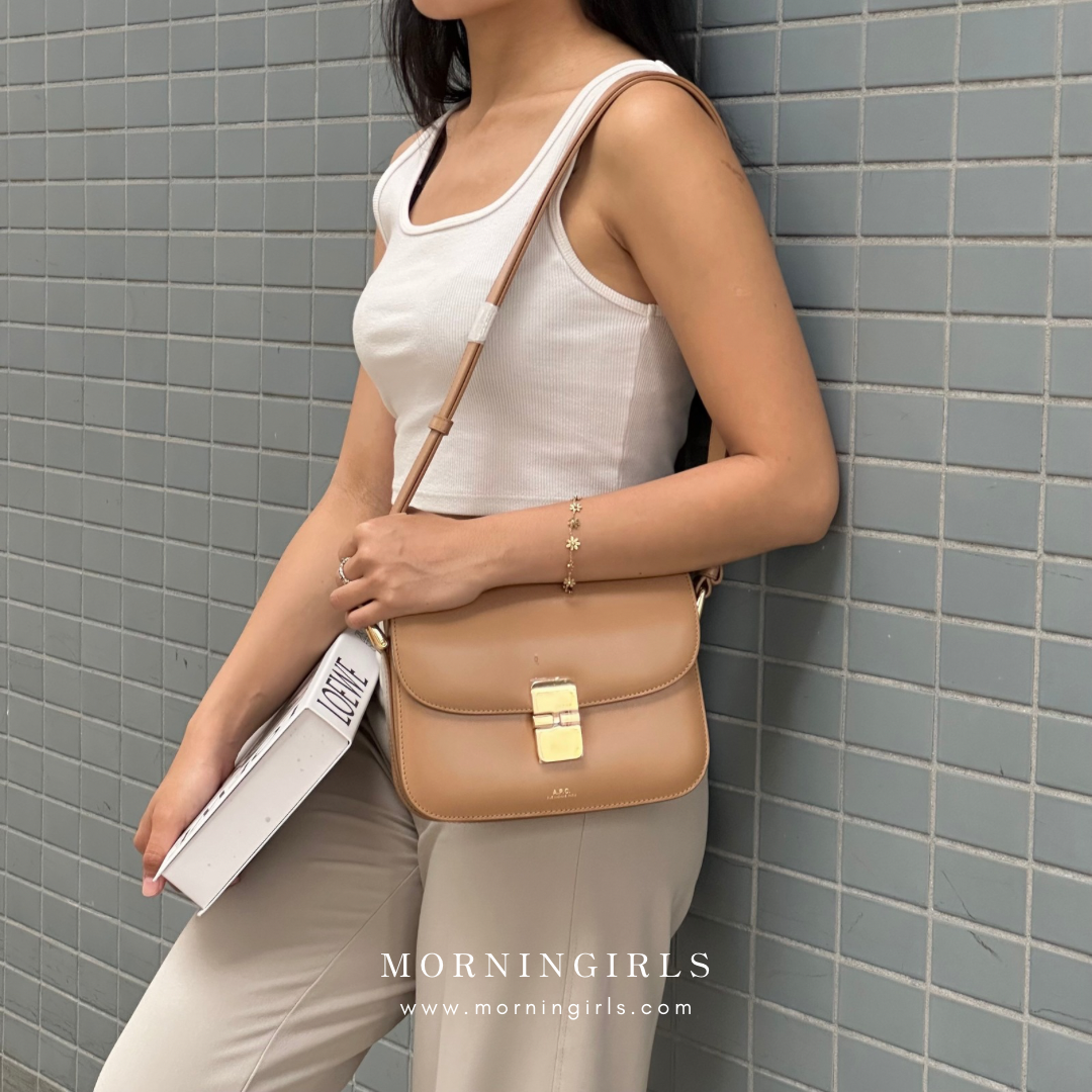 A.P.C. Grace Bag [經典金扣 SMALL]［深啡猄皮美德拉風限定上架］