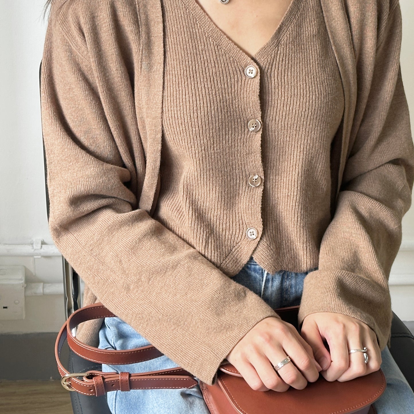 假兩件超軟熟開鈕上衣 3色入