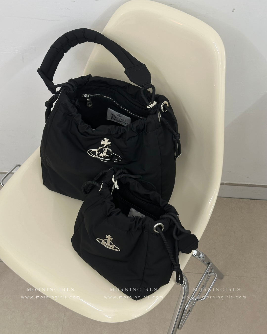 Vivienne Westwood Hilary Bucket Bag 超輕身耐用尼龍抽繩袋 [絕版2D平面舊logo 專櫃已停產]