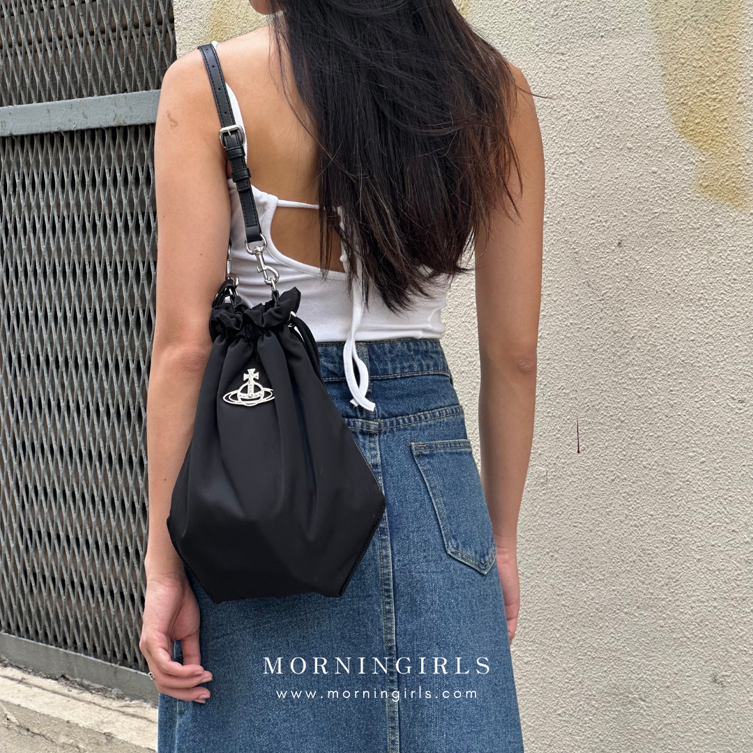 Vivienne Westwood Drawstring Shoulder Bag 尼龍束繩袋 [雙11再減$100 HOT ITEM! 超大容量耐用袋款]