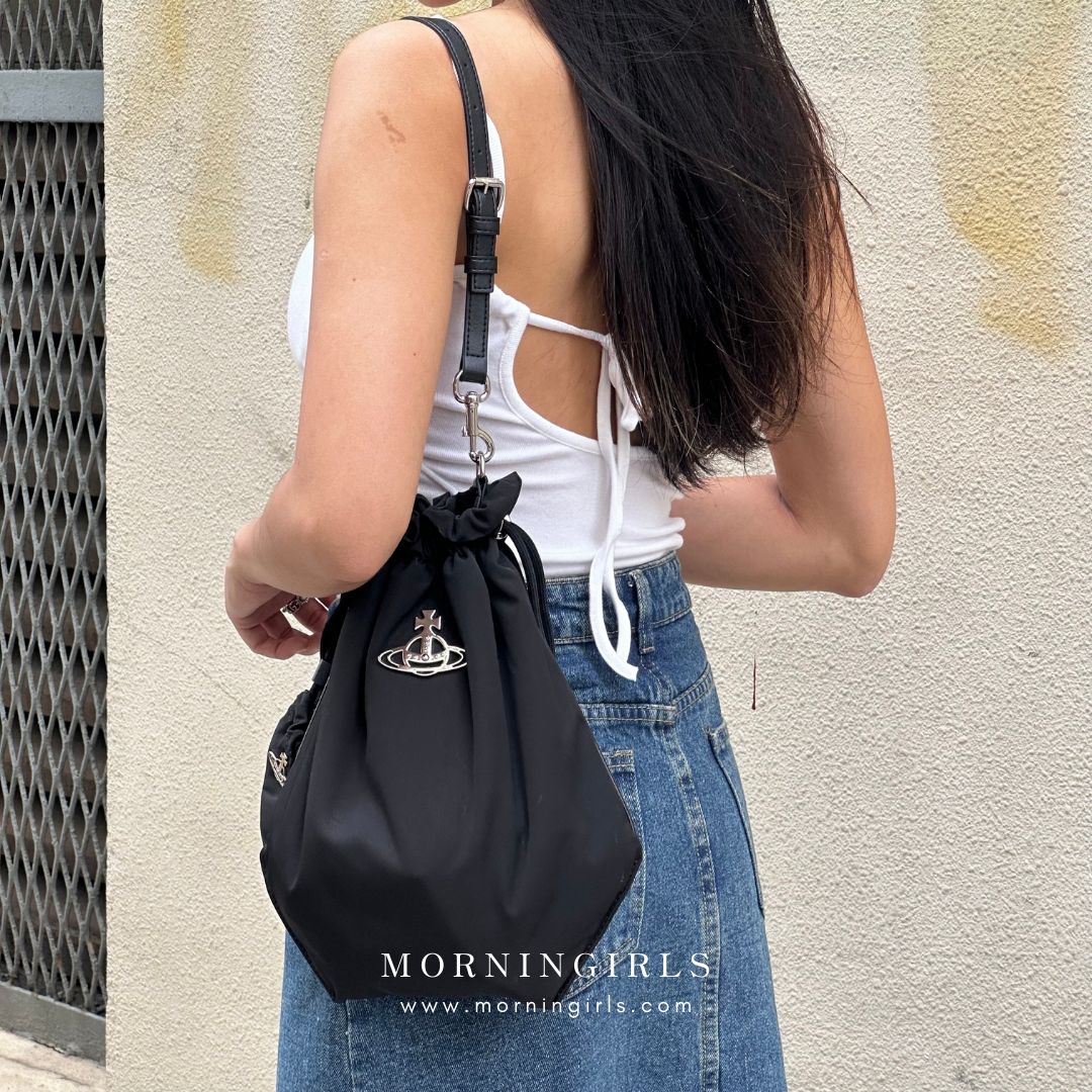 Vivienne Westwood Drawstring Shoulder Bag 尼龍束繩袋 [雙11再減$100 HOT ITEM! 超大容量耐用袋款]