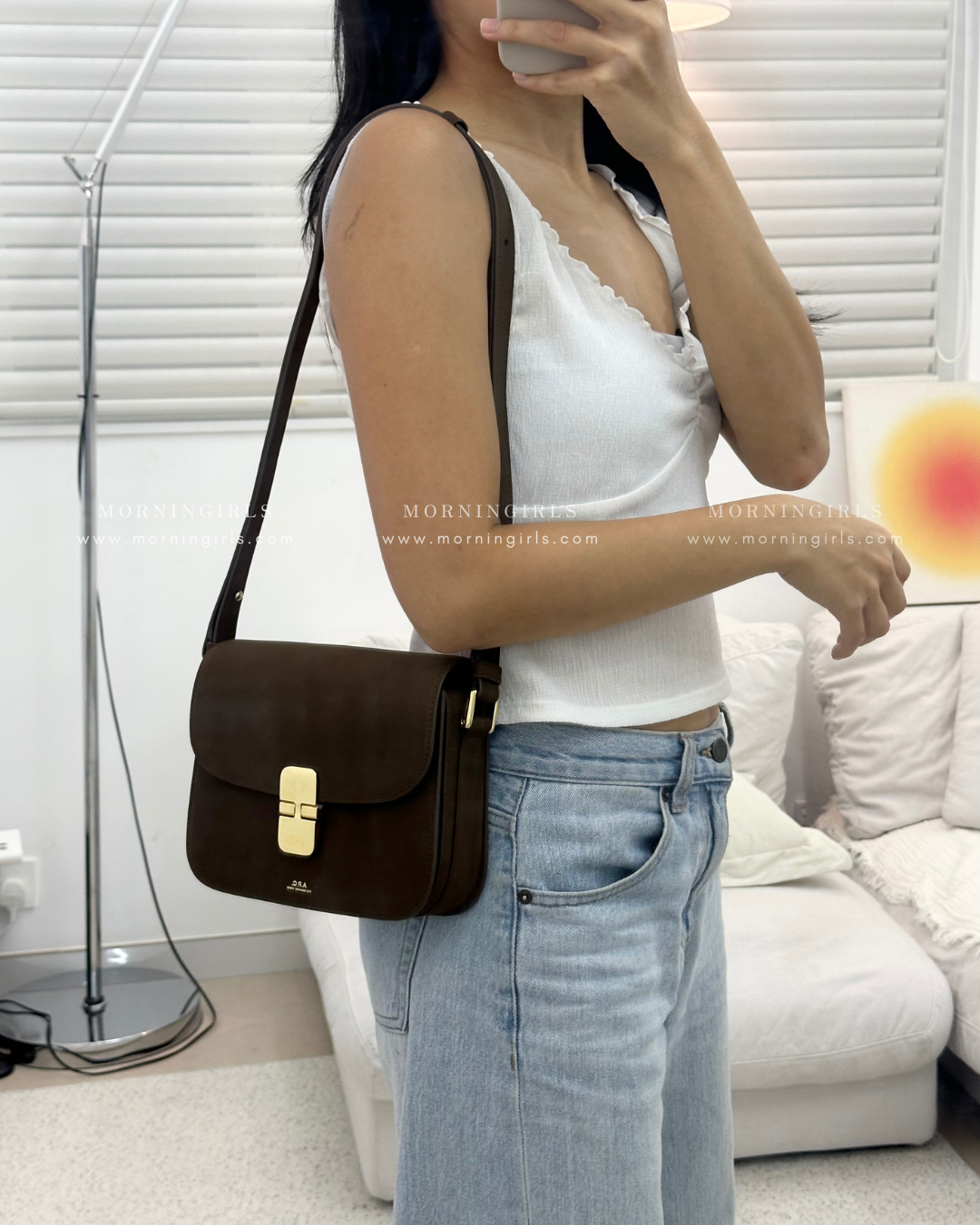 A.P.C. Grace Bag [經典金扣 SMALL]［深啡猄皮美德拉風限定上架］