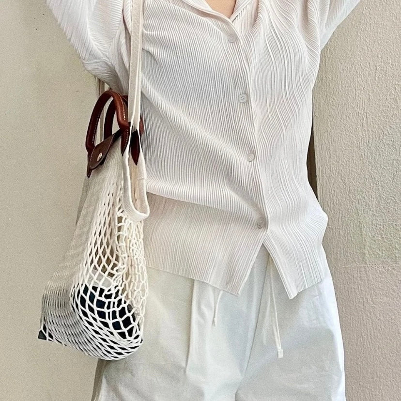 LONGCHAMP Le Pliage Filet [SMALL] 漁網編織袋  [白/黑/啡限時優惠$899]